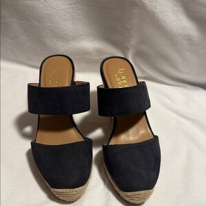 Franco Sarto Navy Espadrille Wedges